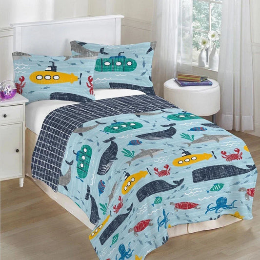 Deep Sea Duvet Set From Clyde Linens - Single