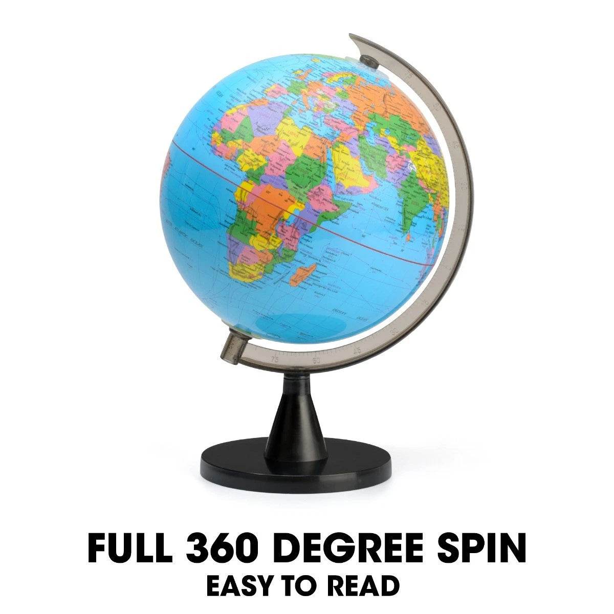 Toyrific World Globe for Kids, Educational Rotating World Children Map 20cm - Cloud Nine Stores