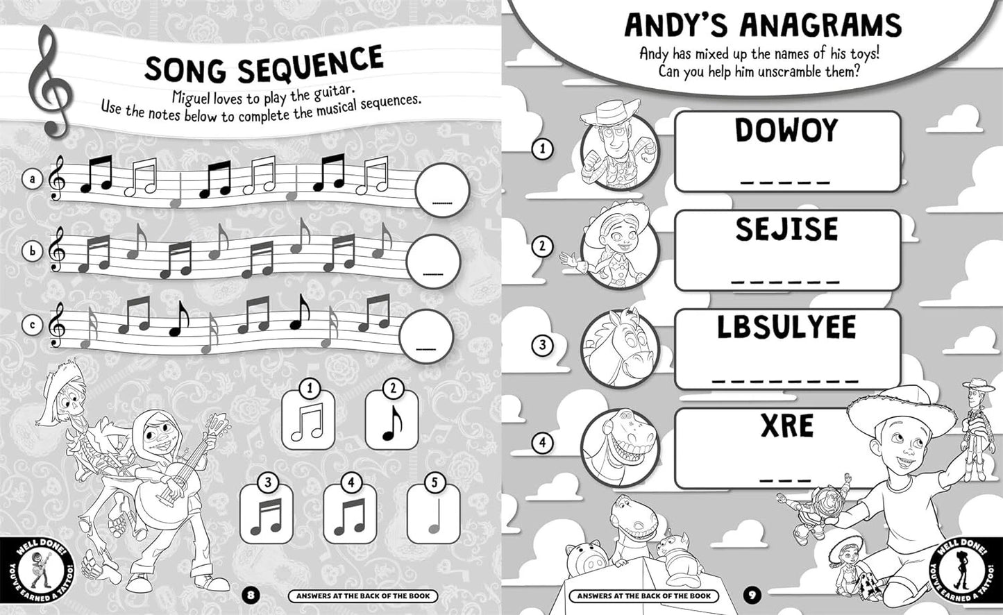 Disney: Tattoo & Activity Book Includes 45 Temporary Tattoos