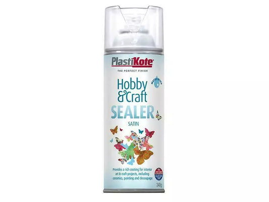 Plastikote Hobby & Craft Sealer Spray Paint Clear Satin 400ml - Cloud Nine Stores