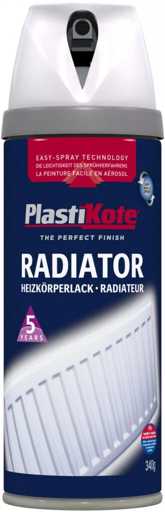 PlastiKote Radiator Spray Paint White, Gloss 400ml