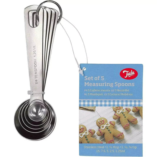 TALA STAINLESS STEEL MEASURING SPOONS 5/PK - Cloud Nine Stores