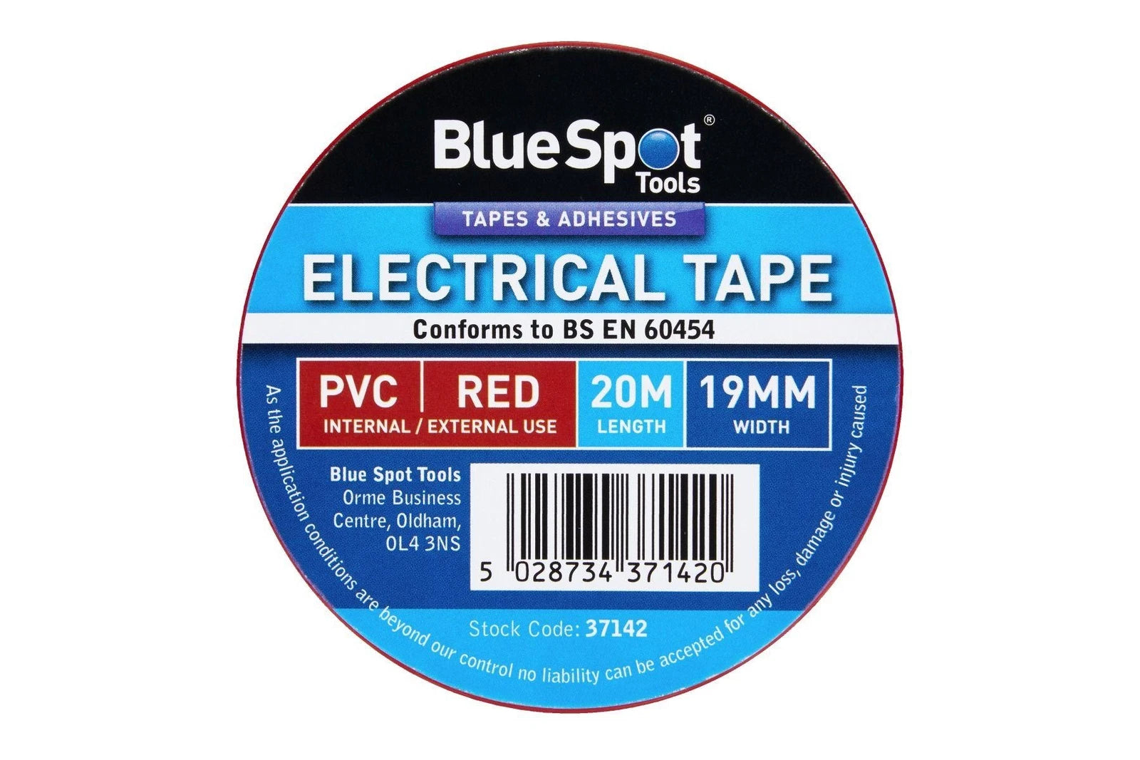 Blue Spot Tools 20M Red PVC Electrical Tape