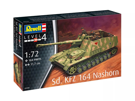 1:72 Sd. KFZ 164 Nashorn Revell Model Kit: 03358