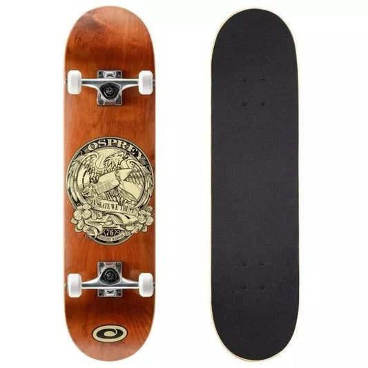 Osprey 8" X 31" COMPLETE DOUBLE KICK SKATEBOARD - IN SK8 WE TRUST - Cloud Nine Stores