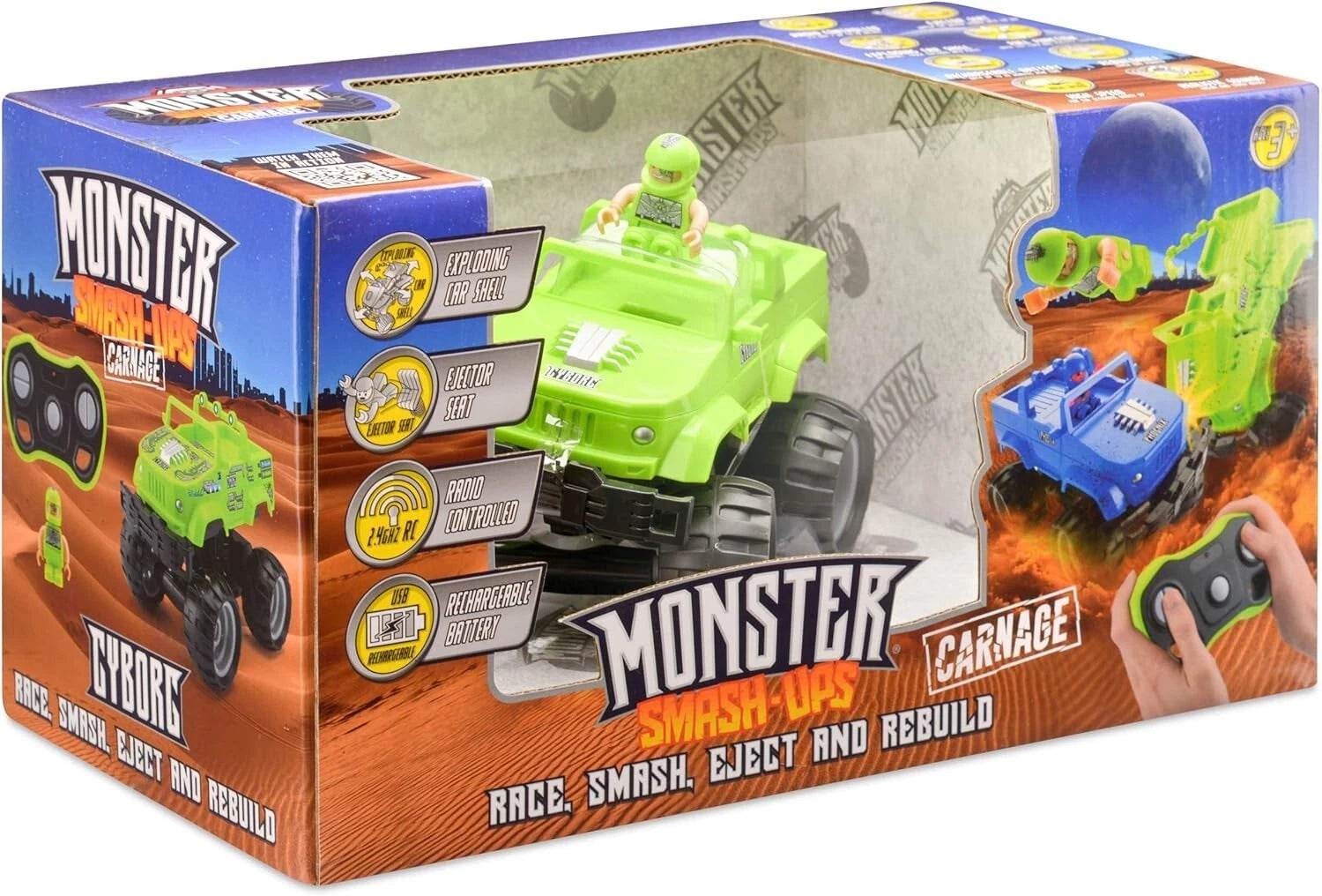 Monster Smash-Ups Carnage TY6082A, Cyborg's Remote Control Monster Truck - Cloud Nine Stores