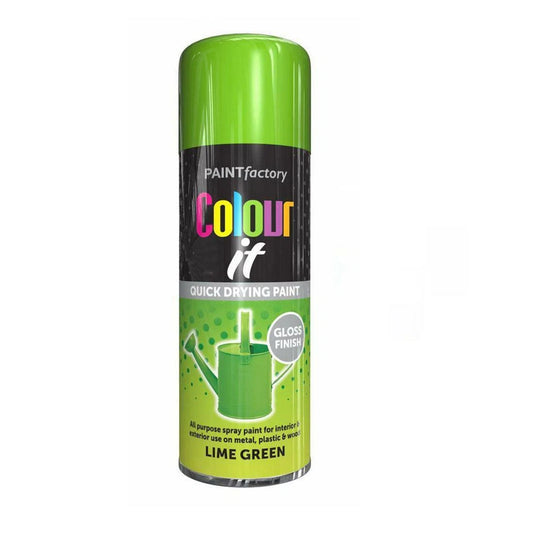 Lime Green Gloss Spray Paint Aerosol Auto Car Lacquer Wood Metal 400ml