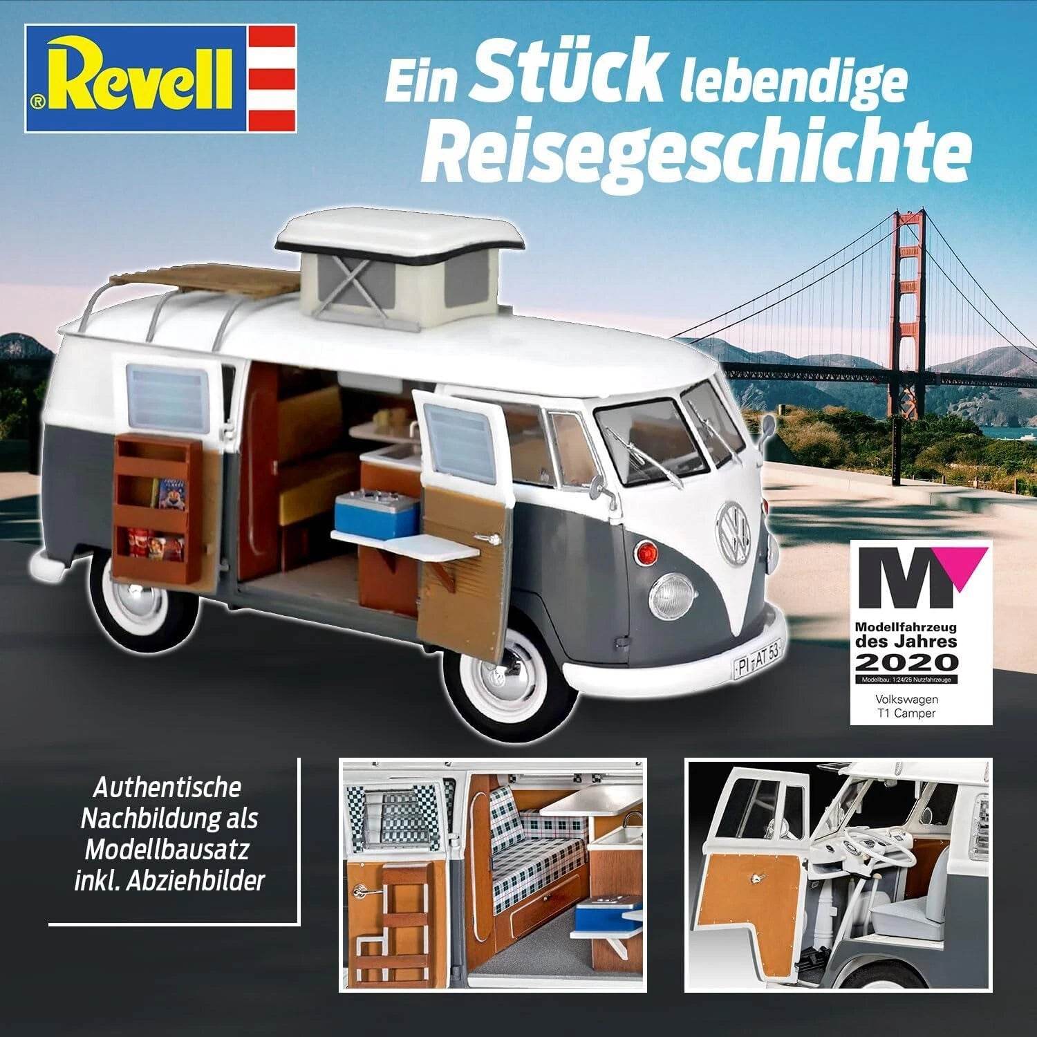 Volkswagen T1 Camper Van Model Kit * Revell 1/24 * 07674 * Level 5 - Cloud Nine Stores