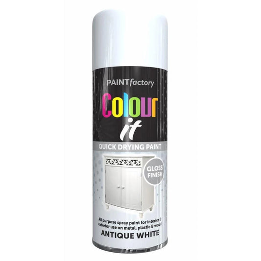 Colour It Antique White Spray Paint Gloss 400ml