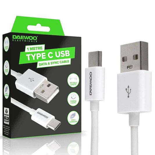 Daewoo 1 Metre USB-A To USB-C Cable 1A - Multi Device - Cloud Nine Stores