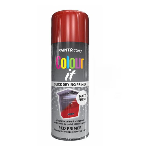 Red Primer Spray Paint Aerosol Auto Car Lacquer Wood Metal 400ml