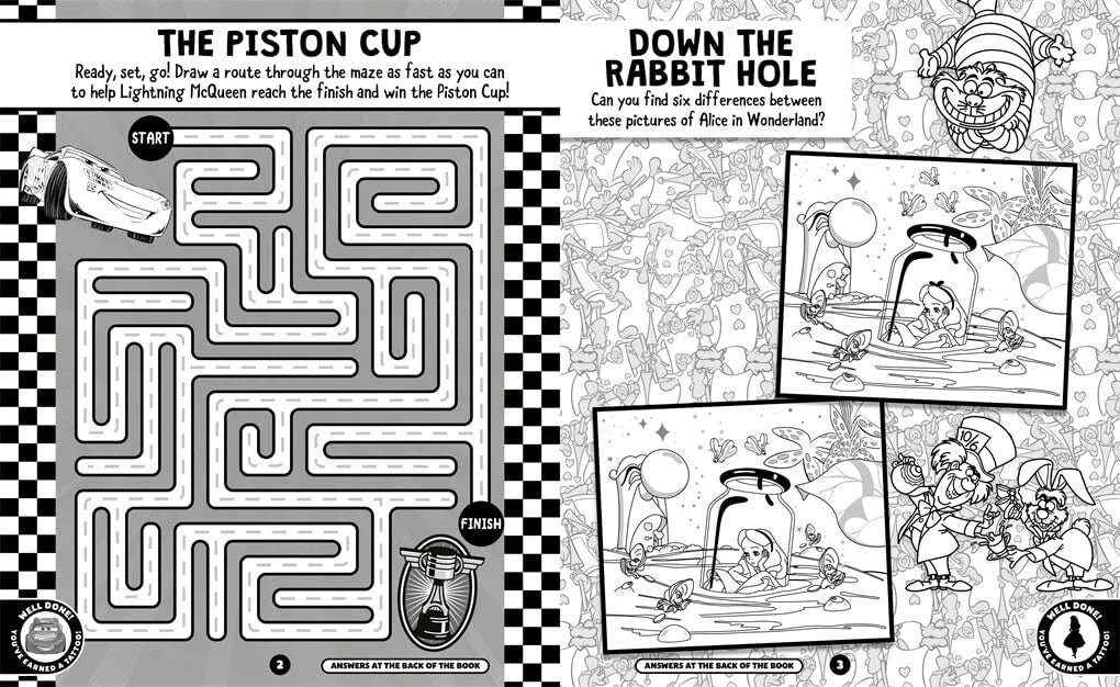 Disney: Tattoo & Activity Book Includes 45 Temporary Tattoos