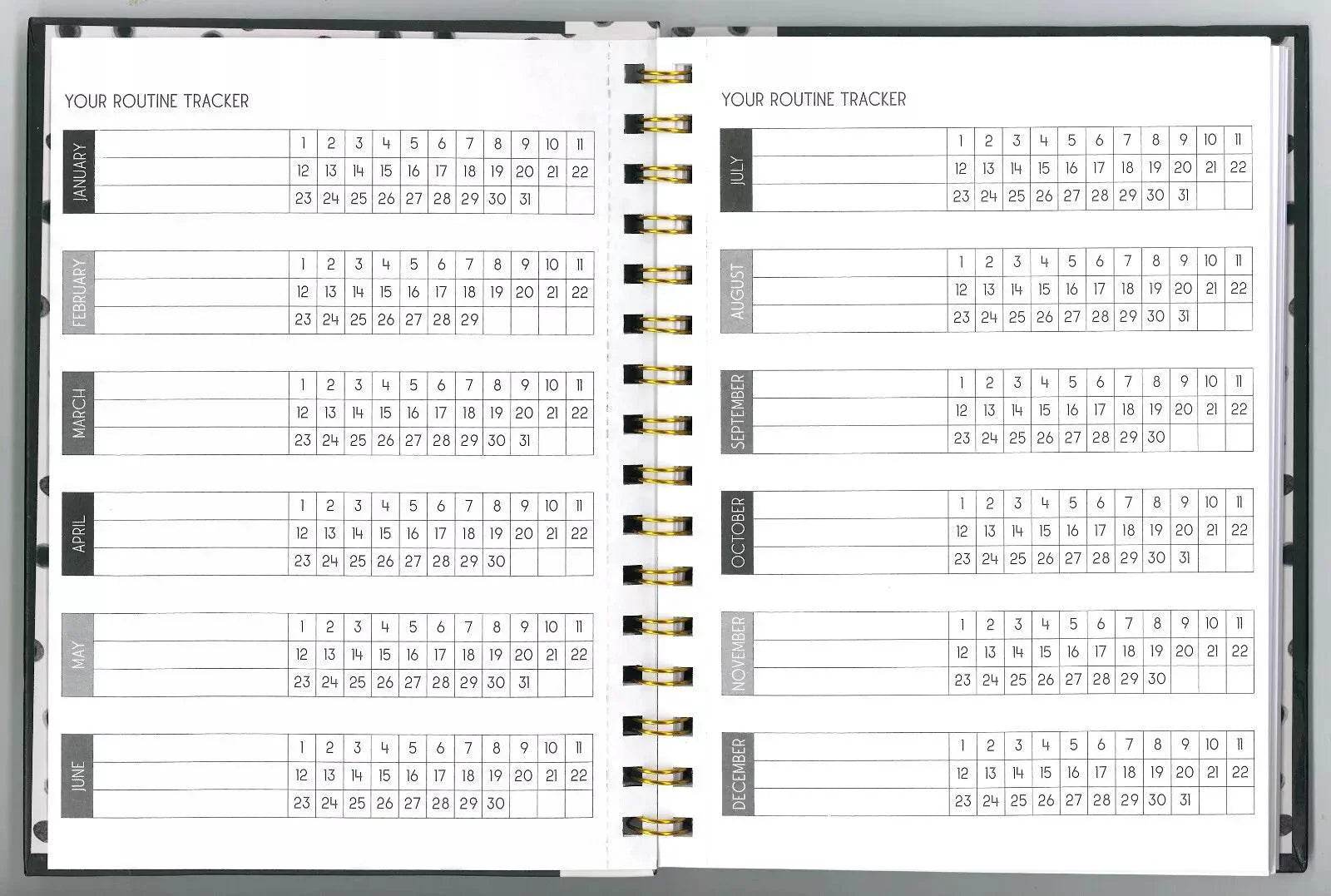 A5 Daily Planner Black - Cloud Nine Stores