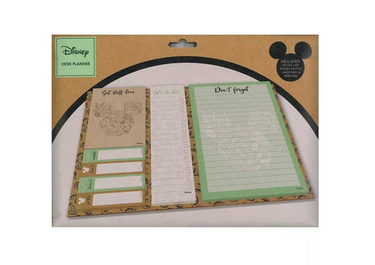 Disney Mickey Mouse Floral Desk Planner To Do List Memo Note Pad Sticky Tabs - Cloud Nine Stores