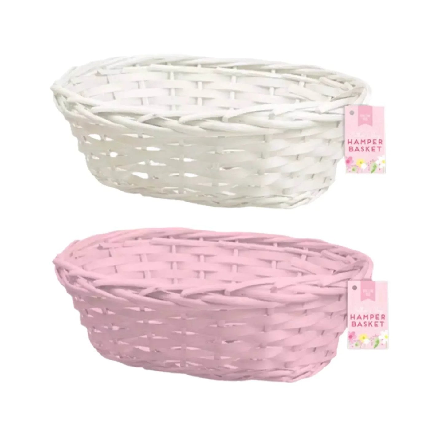 Woven Hamper Basket (Single) Assorted Colours - Cloud Nine Stores