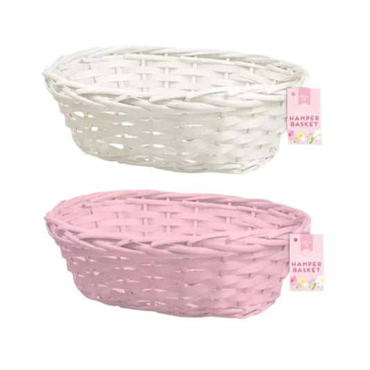 Woven Hamper Basket (Single) Assorted Colours - Cloud Nine Stores