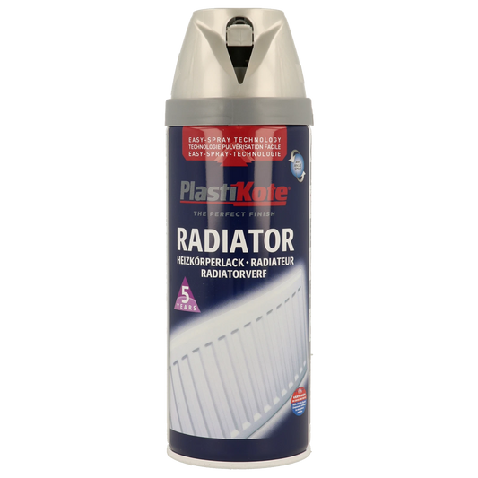 Plastikote Radiator Spray Paint 400ml Satin Chrome