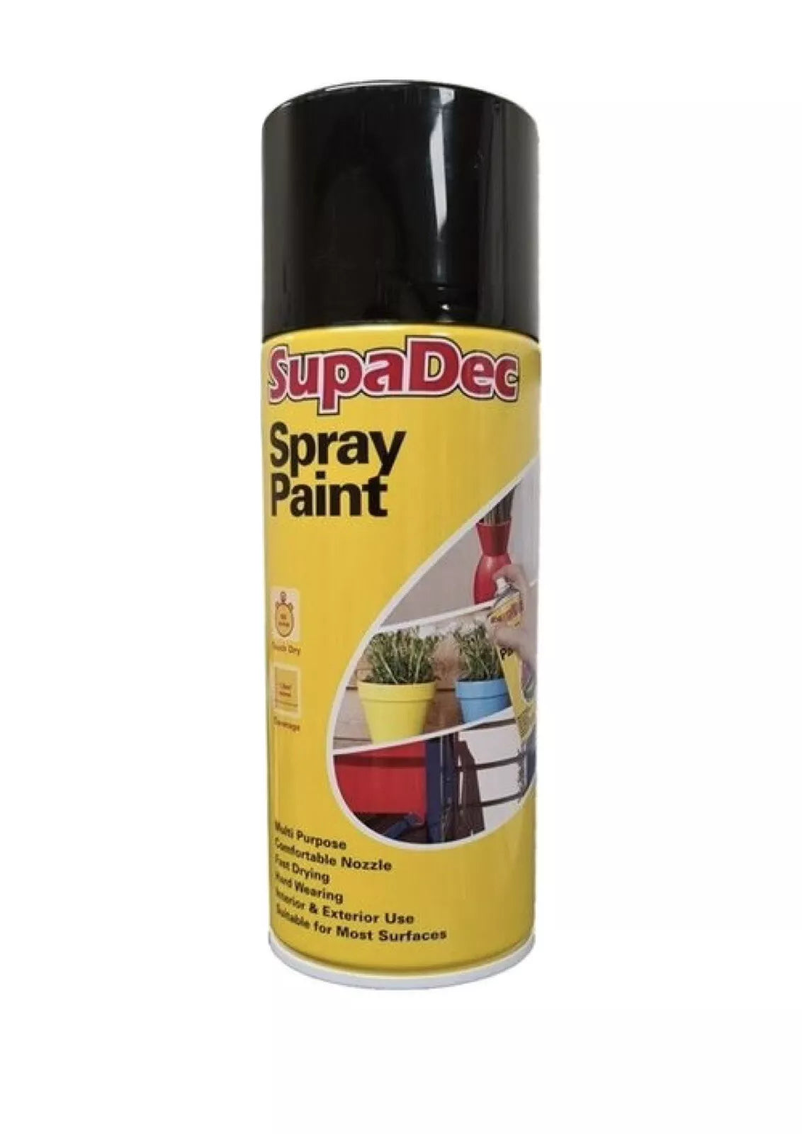 SupaDec Spray Paint - 400ml Matt Black Cloud Nine Stores