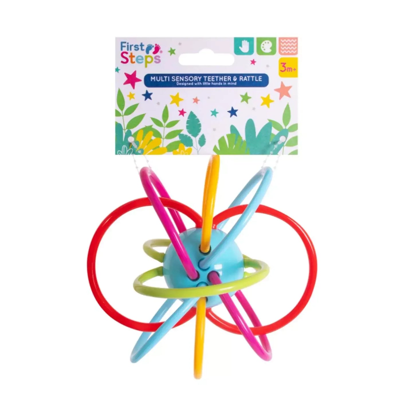 First Steps Loop Rattle Teether Toy