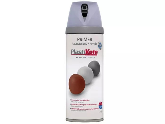 Plastikote PREMIUM PRIMER 400ML Spray Paint Grey Cloud Nine Stores