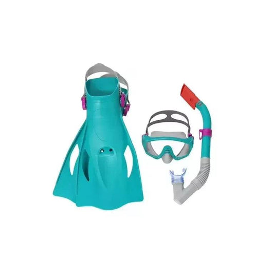 Bestway Spark Wave™ Teal Unisex Adult Snorkel Set With Fins, Ages 14+ - Cloud Nine Stores