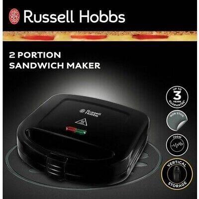 Russell Hobbs Sandwich Toastie Maker 2 Portion - Black - Cloud Nine Stores