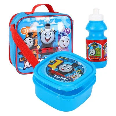 Thomas & Friends Lunch Bag Insulated 3 Piece Set Boys Blue Tank Engine - Cloud Nine Stores