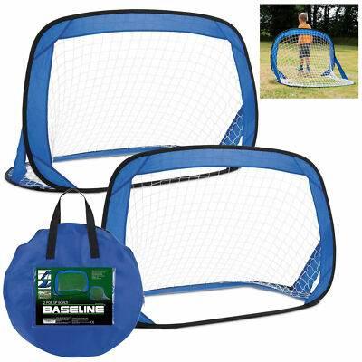 Kids Pop-Up Football Goals - Set Of 2 -Fibreglass Poles Soccer Training - Cloud Nine Stores