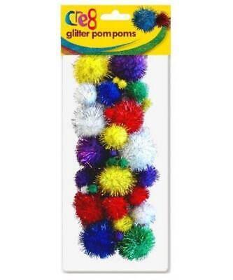 The Cre8® Glitter Pom Poms 42 Pack - Cloud Nine Stores