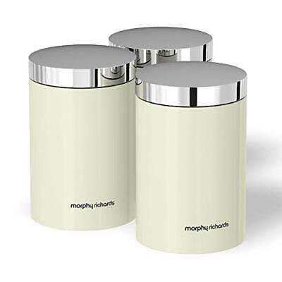 Morphy Richards Accents Kitchen Storage Canisters, Set of 3 - Ivory Cream - Cloud Nine Stores
