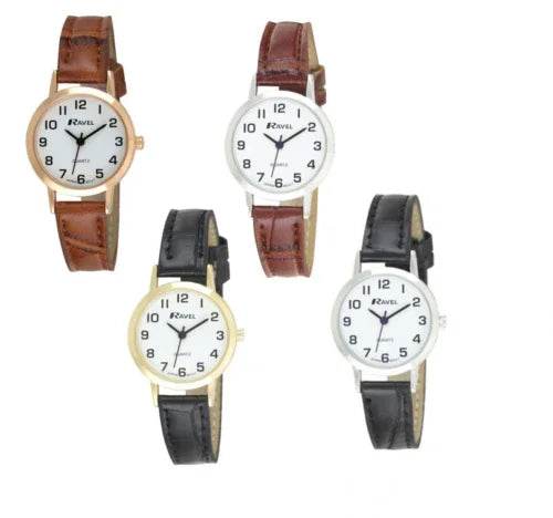 Ravel Mens Basic Classic Leather Strap Watch R0132GC Available Multiple Colour - Cloud Nine Stores