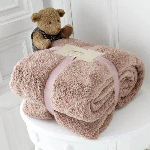 Gaveno Cavailia Teddy Collection Throw - 130cm x 180cm Mink - Cloud Nine Stores