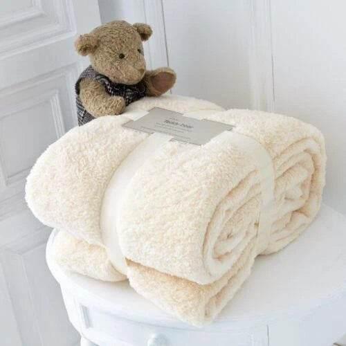 Gaveno Cavailia Teddy Collection Throw - 130cm x 180cm Cream - Cloud Nine Stores