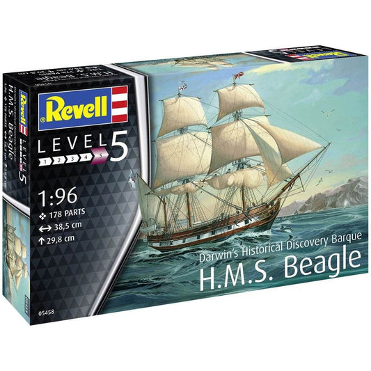 Revell HMS Beagle Model Kit Charles Darwin Survey Barque 1/96 - Cloud Nine Stores