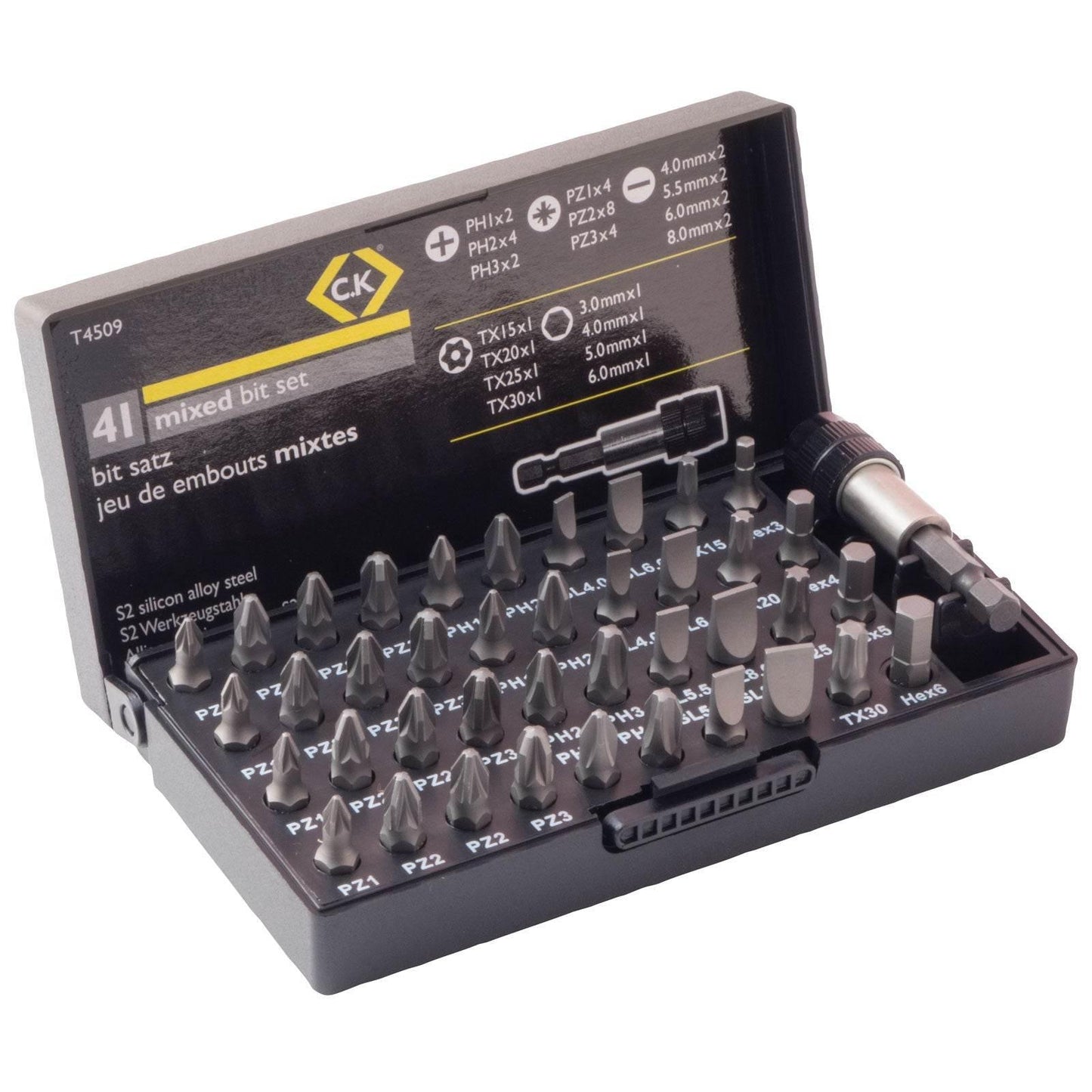 CK Tools T4509 Screwdriver Bit Set (25mm) 41 Piece Set - Cloud Nine Stores