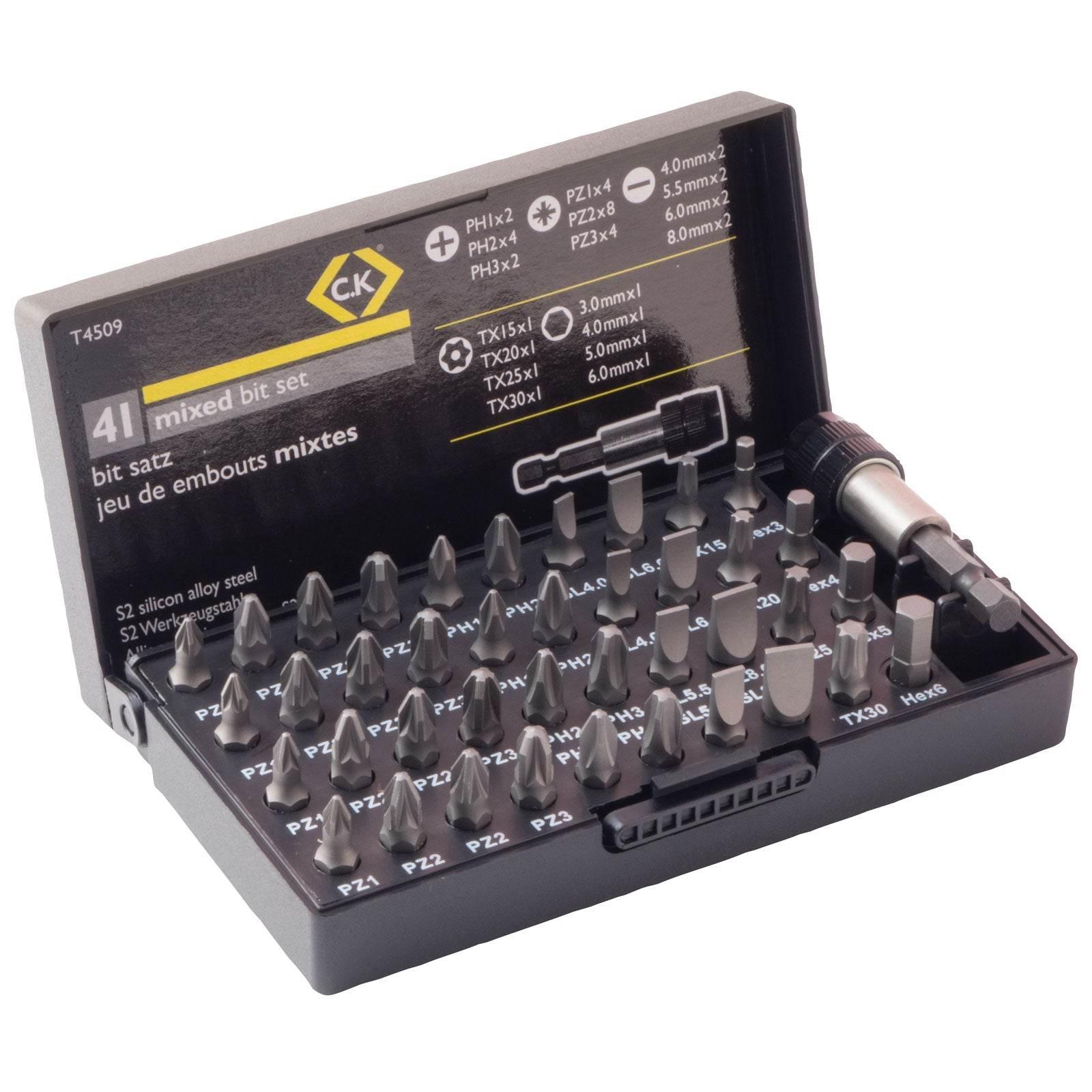 CK Tools T4509 Screwdriver Bit Set (25mm) 41 Piece Set - Cloud Nine Stores