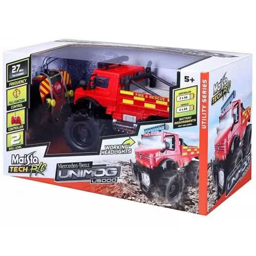 Maisto Tech Remote Control Mercedes Benz U5000 Unimog Fire 82302 - Cloud Nine Stores