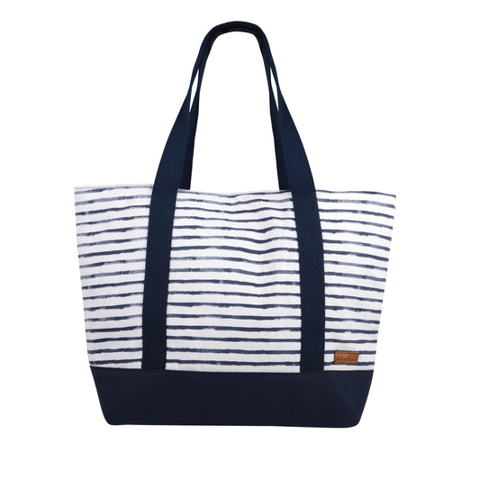 Urban Beach Navy Striped Beach Bag - Cloud Nine Stores