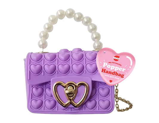 Popper Handbag With Gold Heart Clasp