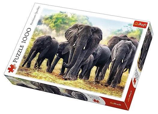 Trefl (10442) - "African Elephants" - 1000 pieces puzzle - Cloud Nine Stores