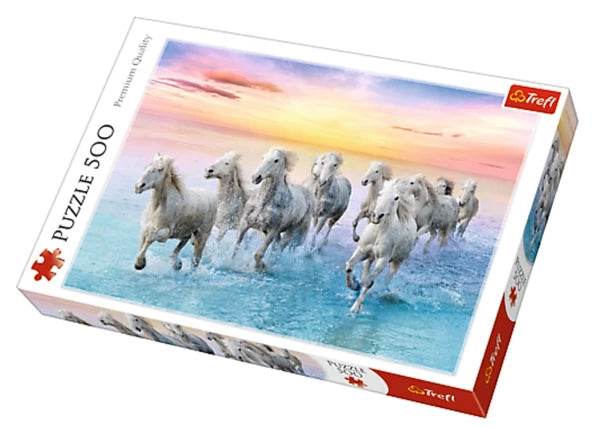 Trefl (37289) - "Galloping White Horses" - 500 pieces puzzle - Cloud Nine Stores