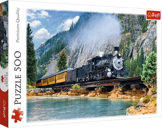 Trefl (37379) - "Mountain Train" - 500 pieces puzzle - Cloud Nine Stores