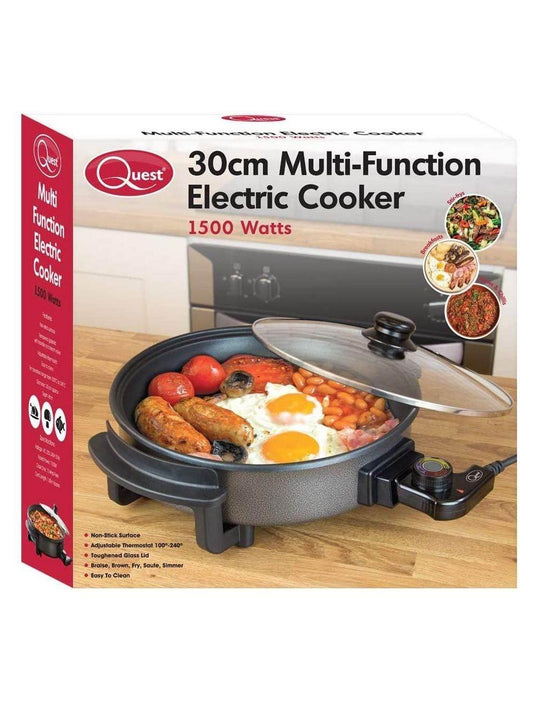 Quest 35410 Electric Cooker Pan with Lid - Cloud Nine Stores
