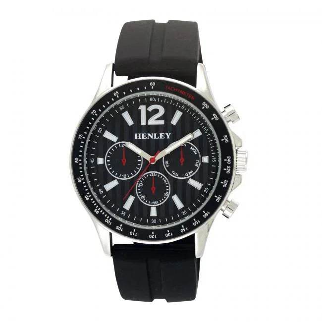 Henley Mens Multi Eye Silicone Sports Rubber Strap Watch H02206 - Cloud Nine Stores