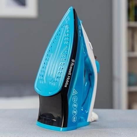 Russell Hobbs 25580 My Iron Steam Iron 1800W, 0.26L Water Tank - Blue and White - Cloud Nine Stores