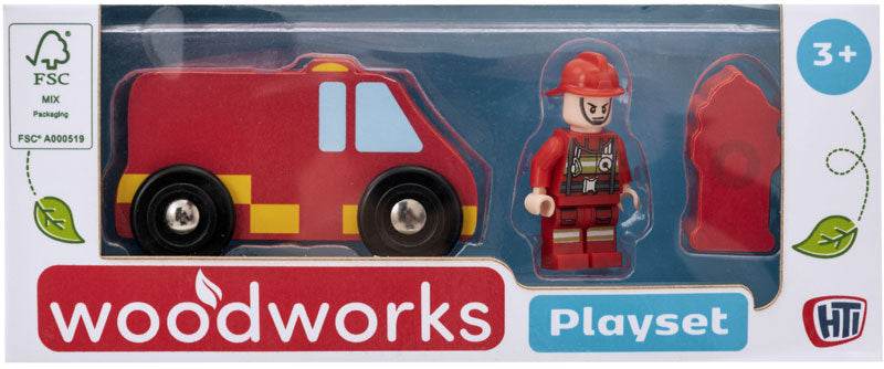Woodworks Playset Police, Ambulance & Fire - Cloud Nine Stores