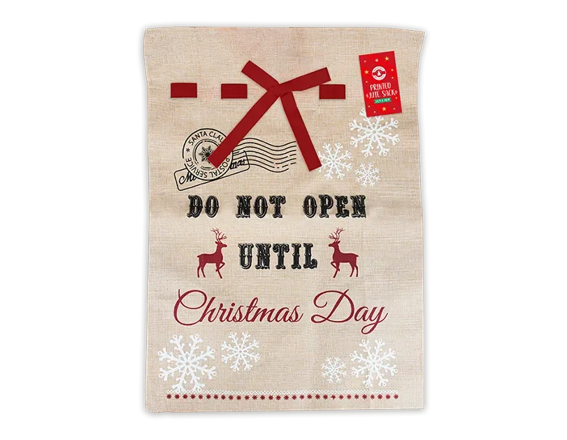 Printed Jute Sack 50cm x 70cm - Cloud Nine Stores