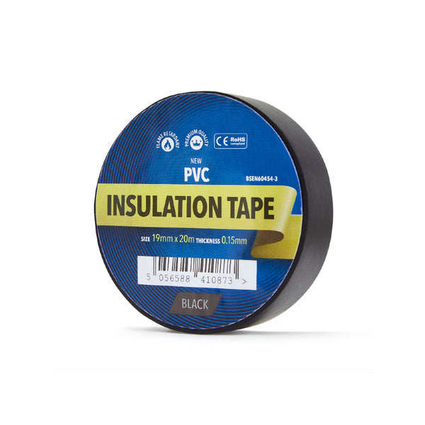 YellowBand Premium PVC Insulating Tape 19mm x 20m Black
